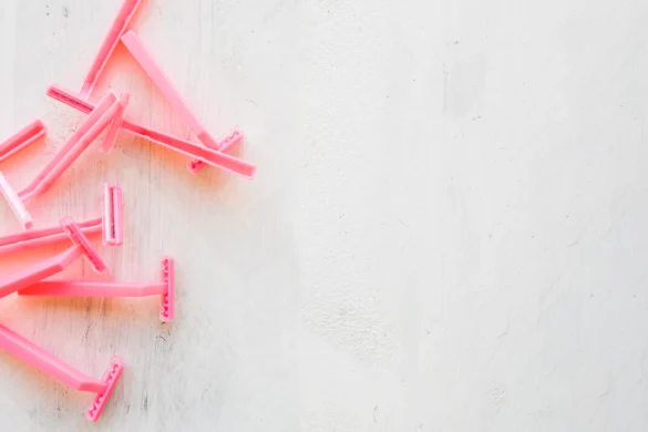 unsustainable plastic pink razors