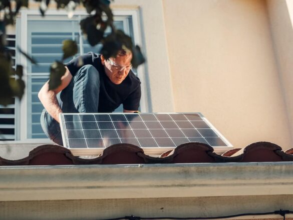  man performing green home renovations